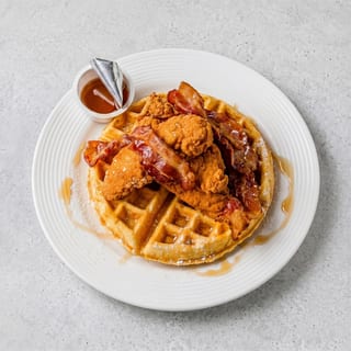 Chicken & Waffle with Bacon