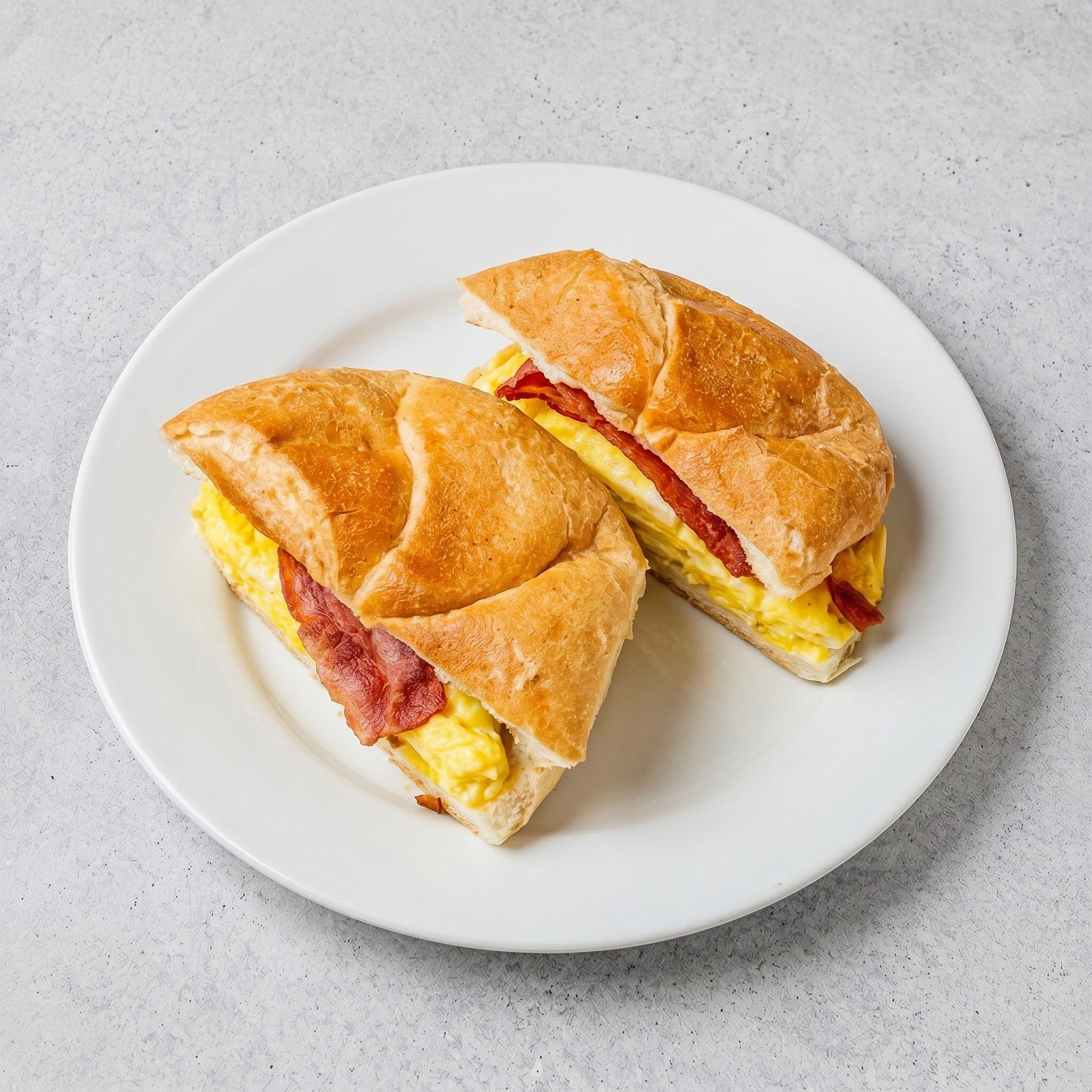 Egg & Turkey Bacon Sandwich.