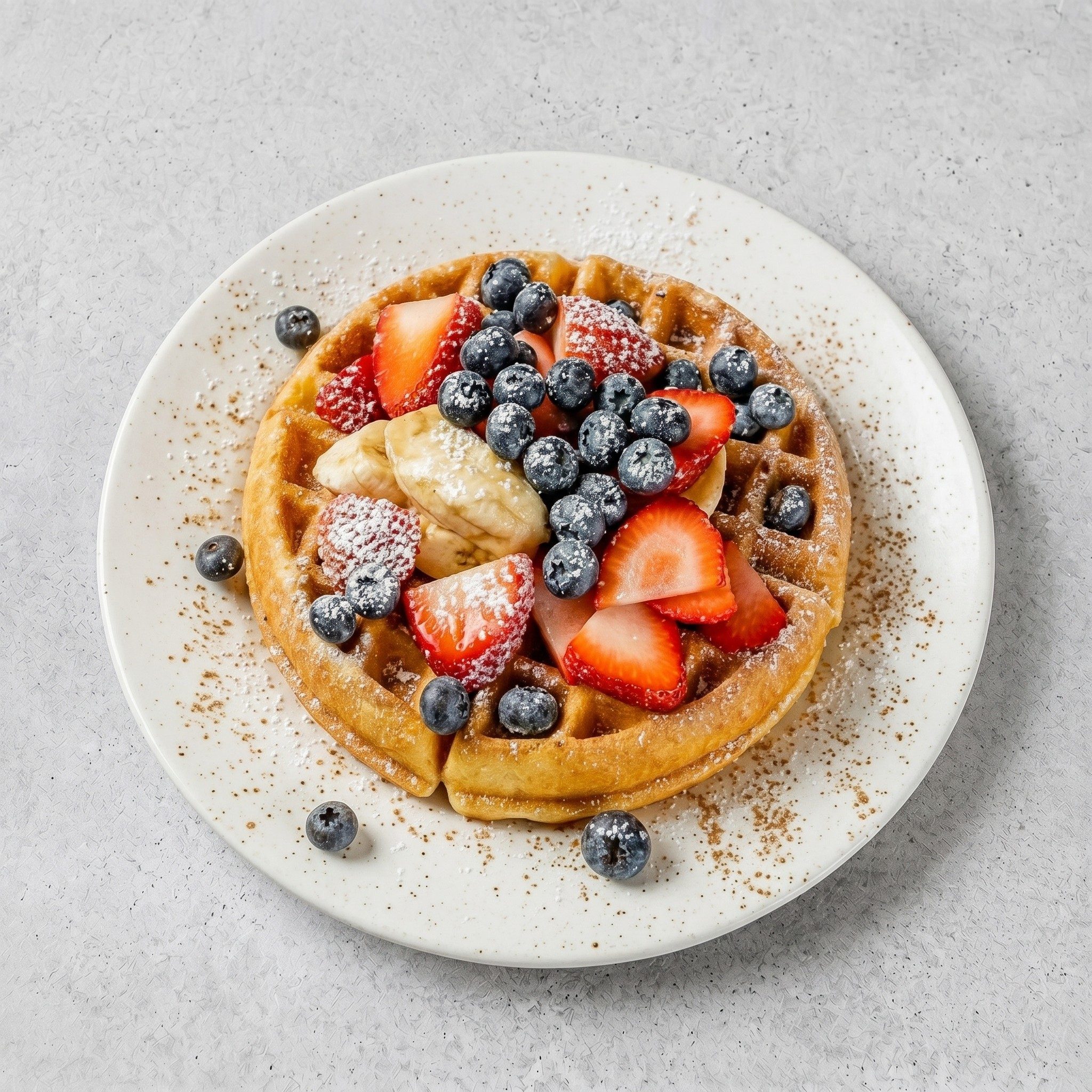Waffle with Fruit.